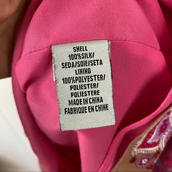 Tibi Silk Paisley Print Spaghetti Strap Dress sz 2 - Picture 7 of 7